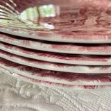 6 English Dinner Plates Alfred Meakin The Mill Staffordshire Diam 25 Cm