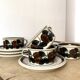 Service of 4 RUIJA Arabia Finland tea cups 70s, vintage ceramic cups