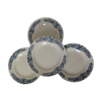 4 vintage flat plates in iron earth from Longchamp model Alesia 211208