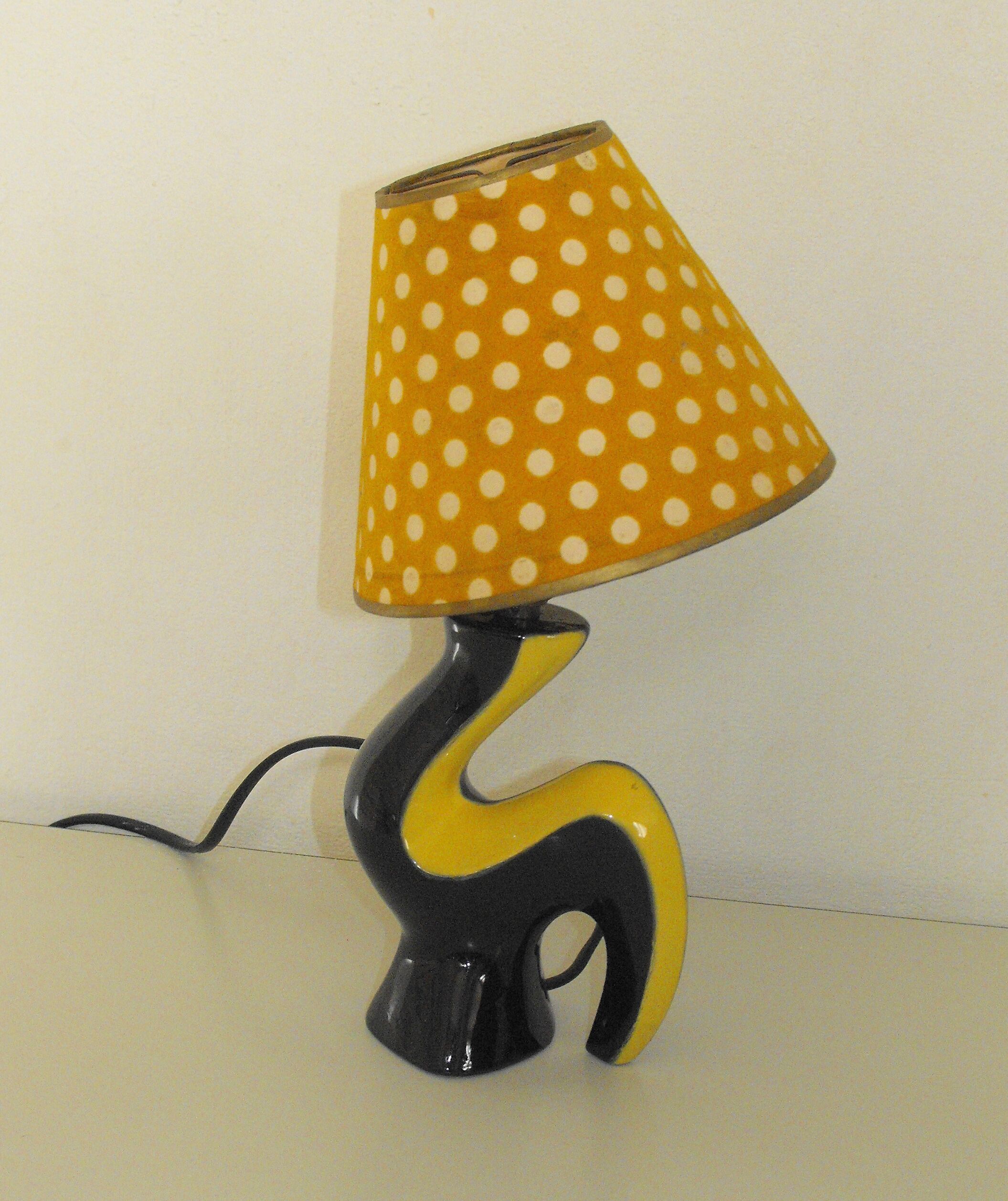 Ceramic Casserole lamp from the 60