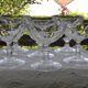 Set of 6 ARQUES crystal champagne glasses. Rambouillet model.