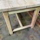 Solid oak farmhouse table with bleached aero erased interscrib