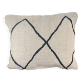 White and black Berber kilim cushion