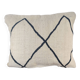 Coussin kilim berbere blanc et noir