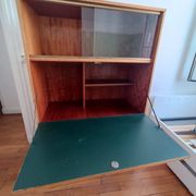 Brissac secretary in satin mahogany – French design from the 1960s.