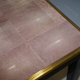 Shagreen Desk with Gold Metal, Modern Model