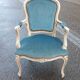 Louis XV duck blue armchair