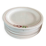 Set of 10 Longwy flat plates