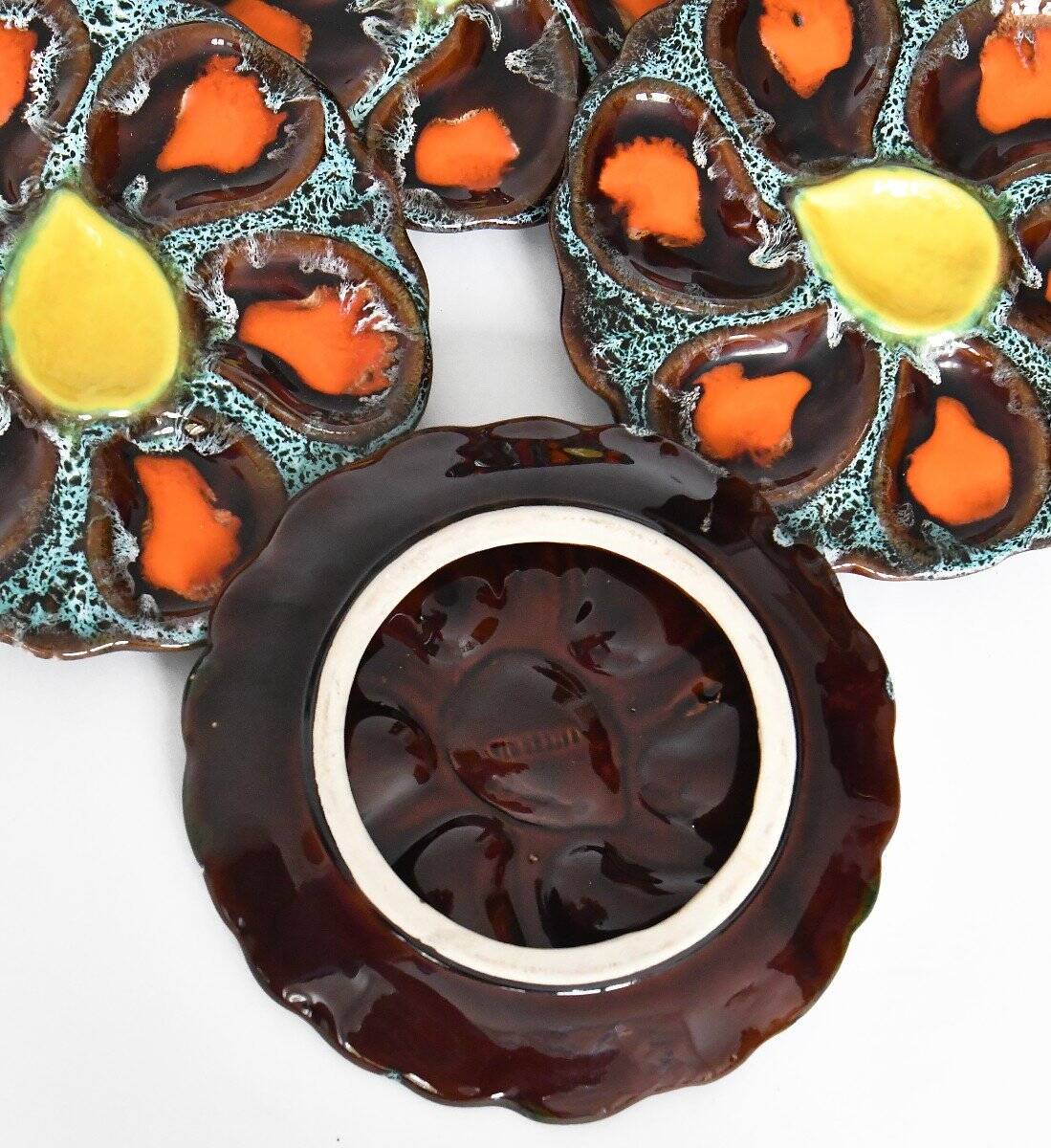 Ceramic oyster service from Vallauris