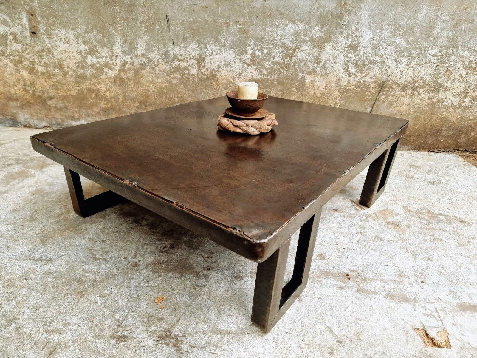 Industrial coffee table pallet table blank steel