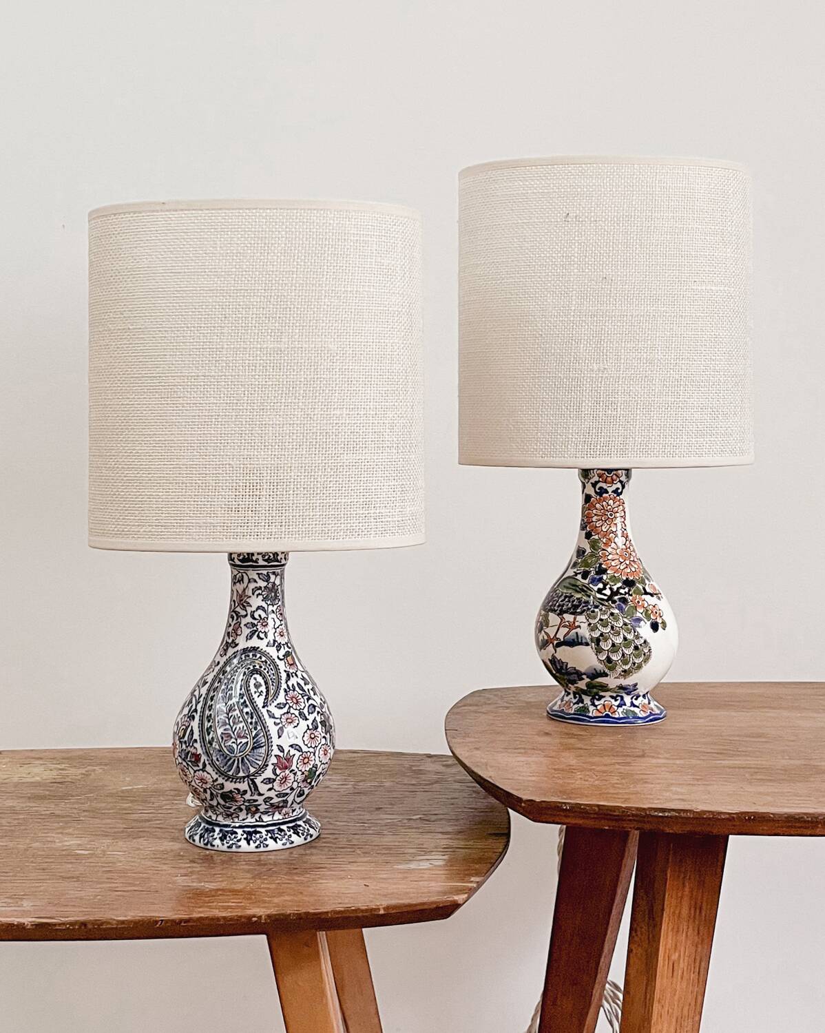 Paire lampes faïence de Gien
