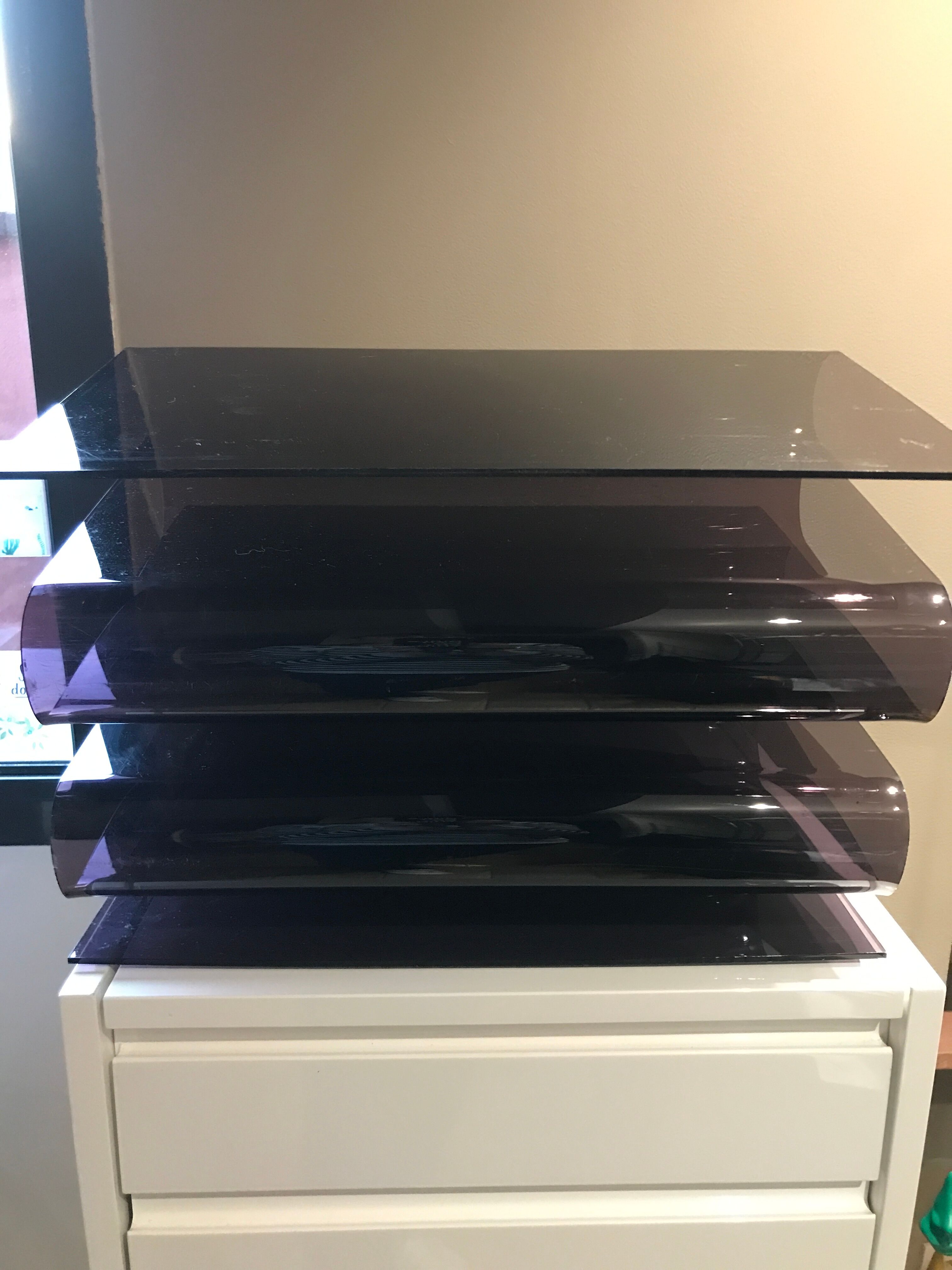 Smoked plexiglass magazine door