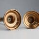Set of two antique 19th century French copper candlesticks