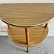 Table d'appoint demi-lune à deux niveaux vintage
