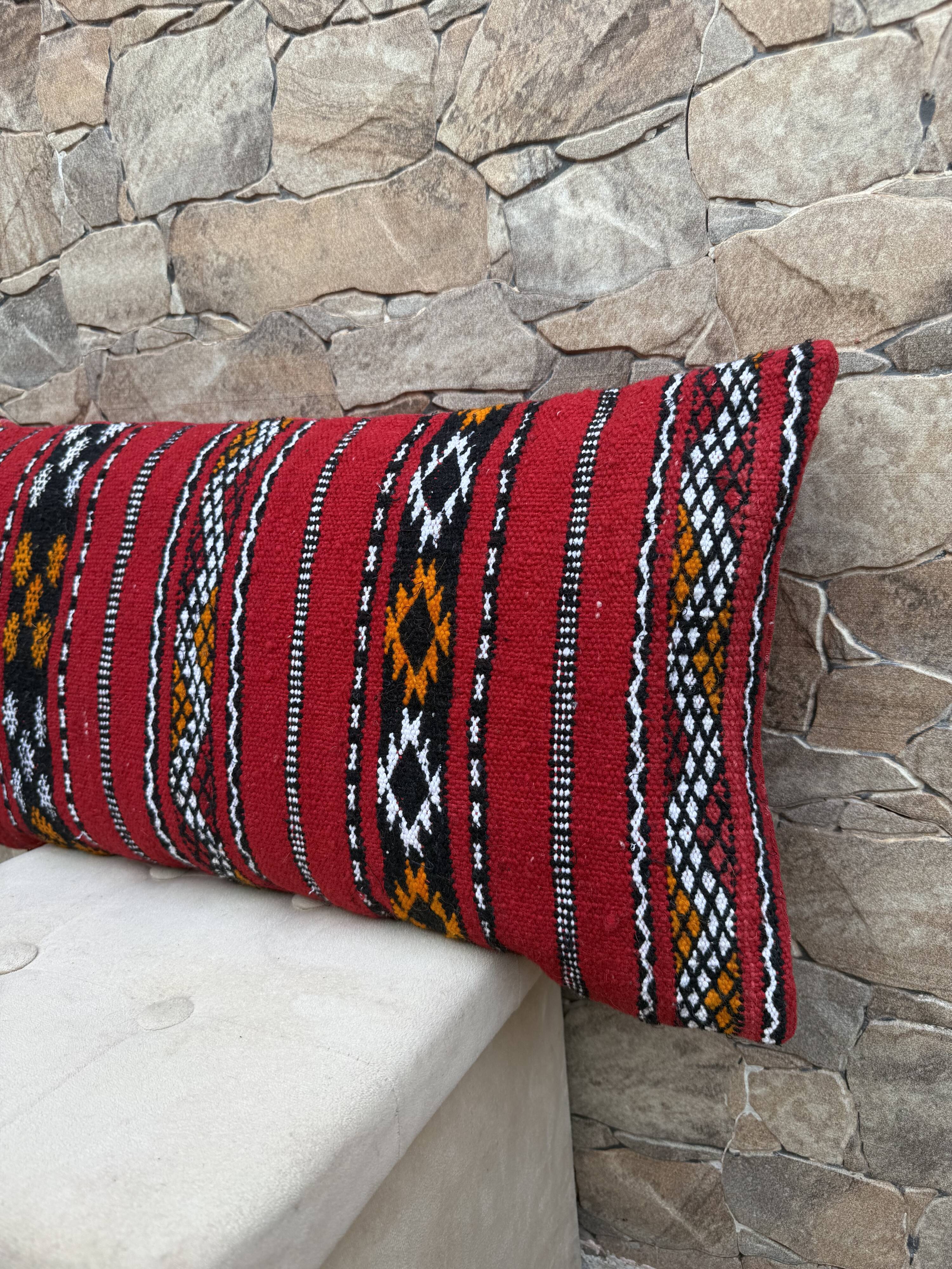 Moroccan pillowcase, Berber cushion cover, woven pillowcase