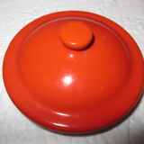 Red enamelled coffee pot