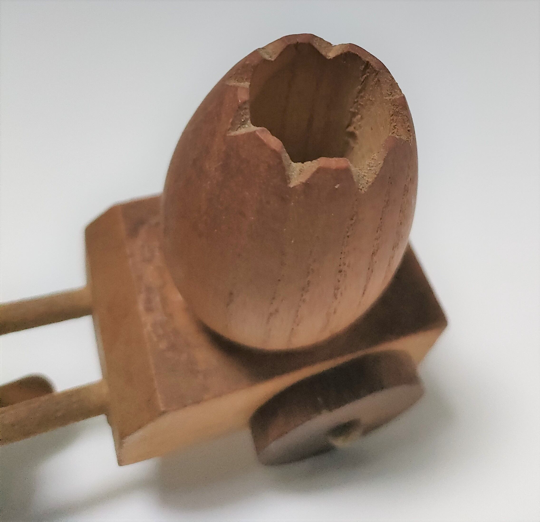 Two door peaks aperitif zoomorphic fish bird solid wood vintage design