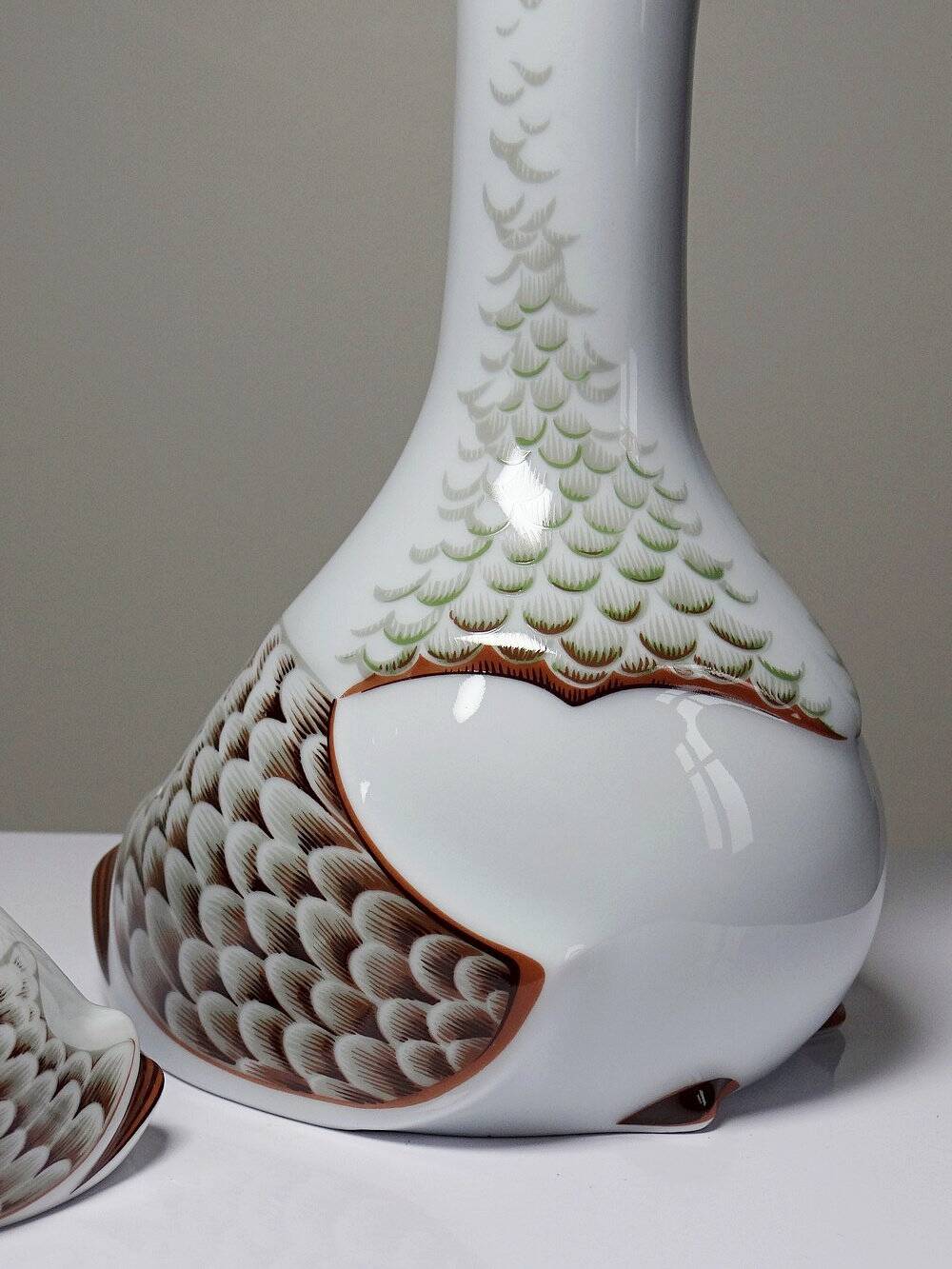 Vintage 1980s duo carafe and miniature bottle Haviland Castel after Sandoz for Chabot.