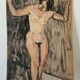 Study of nude in the workshop - oil of 1923 by Bordes