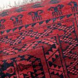 Handmade vintage Afghan Ersari rug 70cm x 89cm 1940s