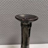 A set of ceramic candlesticks in bluish metallic glaze, Denmark 1980s