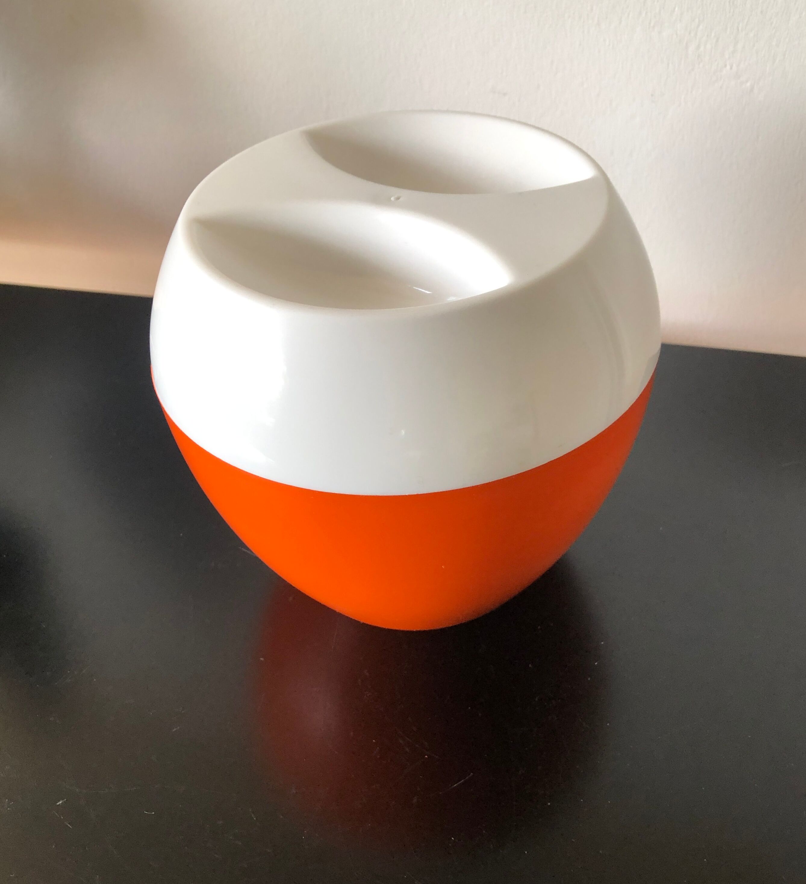 White and orange ice cube tray 1970s