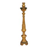 Lacquered And Gilded Torch Holder From 19th Century