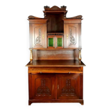 Nancy School: butterfly-shaped buffet from the Art Nouveau period in solid wood circa 1900