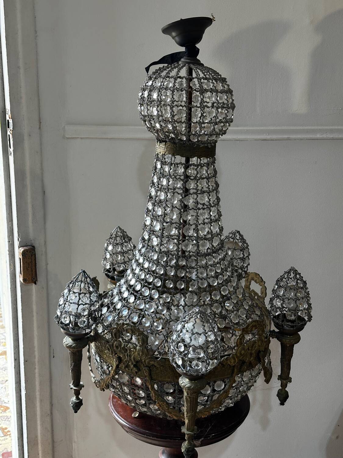 Chandelier Hot Air Balloon Style Louis XVI - 19th century