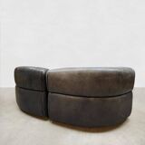 Canapé modulable vintage en cuir Cosmos DS-28 De Sede 1970