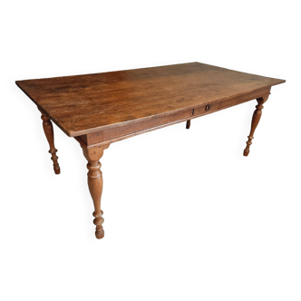 Table antique en chêne Table à manger française 19ème siècle 100x188 cm