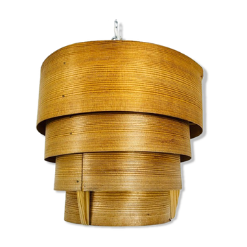 Wooden pendant lamp by Hans-Agne Jakobsson, Sweden, 1960s