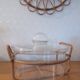 Vintage Bodum glass and rattan vegetable
