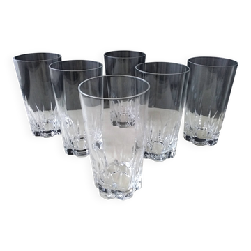 Box of 6 orangeade glasses in Cristal d'Arques Model Cheverny