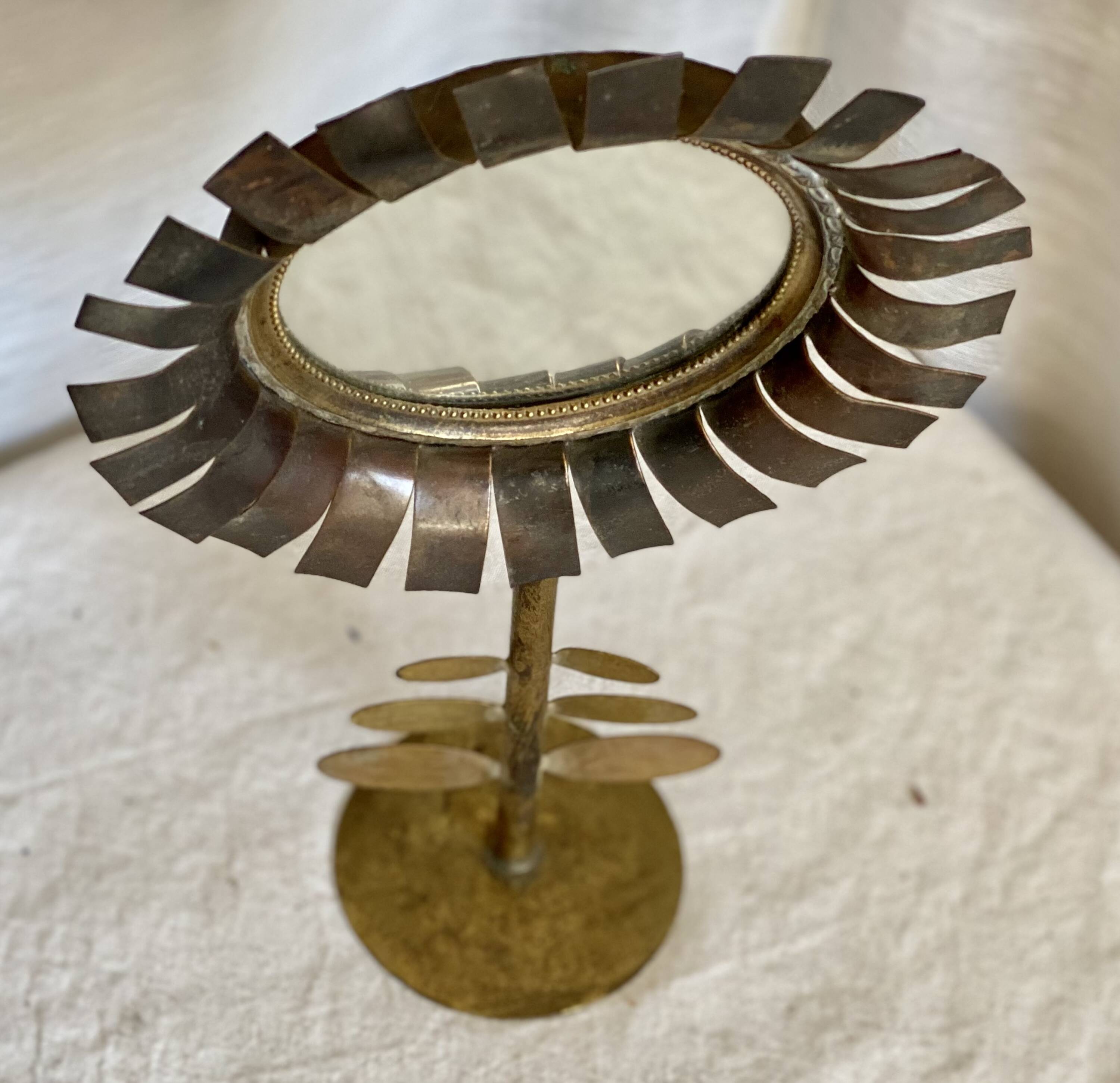 Flower mirror by Jean VINAY vintage 1950