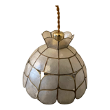 Suspension mother-of-pearl and brass diam 25 cm