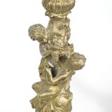 Paire de lampe Rococo Bronze