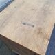 Vintage 1950s oak enfilade buffet with tapered legs.