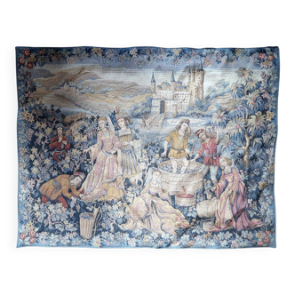 Vintage French tapestry wall hanging by Marc Waymel, 91cm x 117cm, 1960s