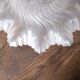 Pair of frosted glass flower pendant lamps
