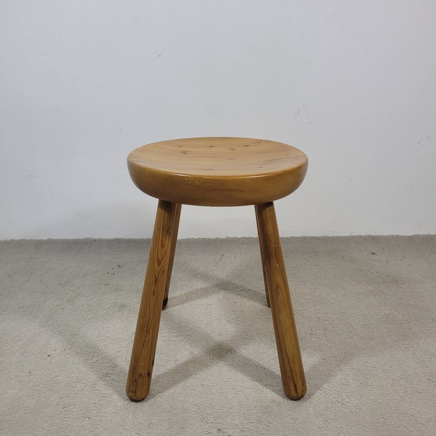 Vintage solid pine stool