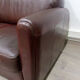 Small leather sofa, 2 seats, vintage.