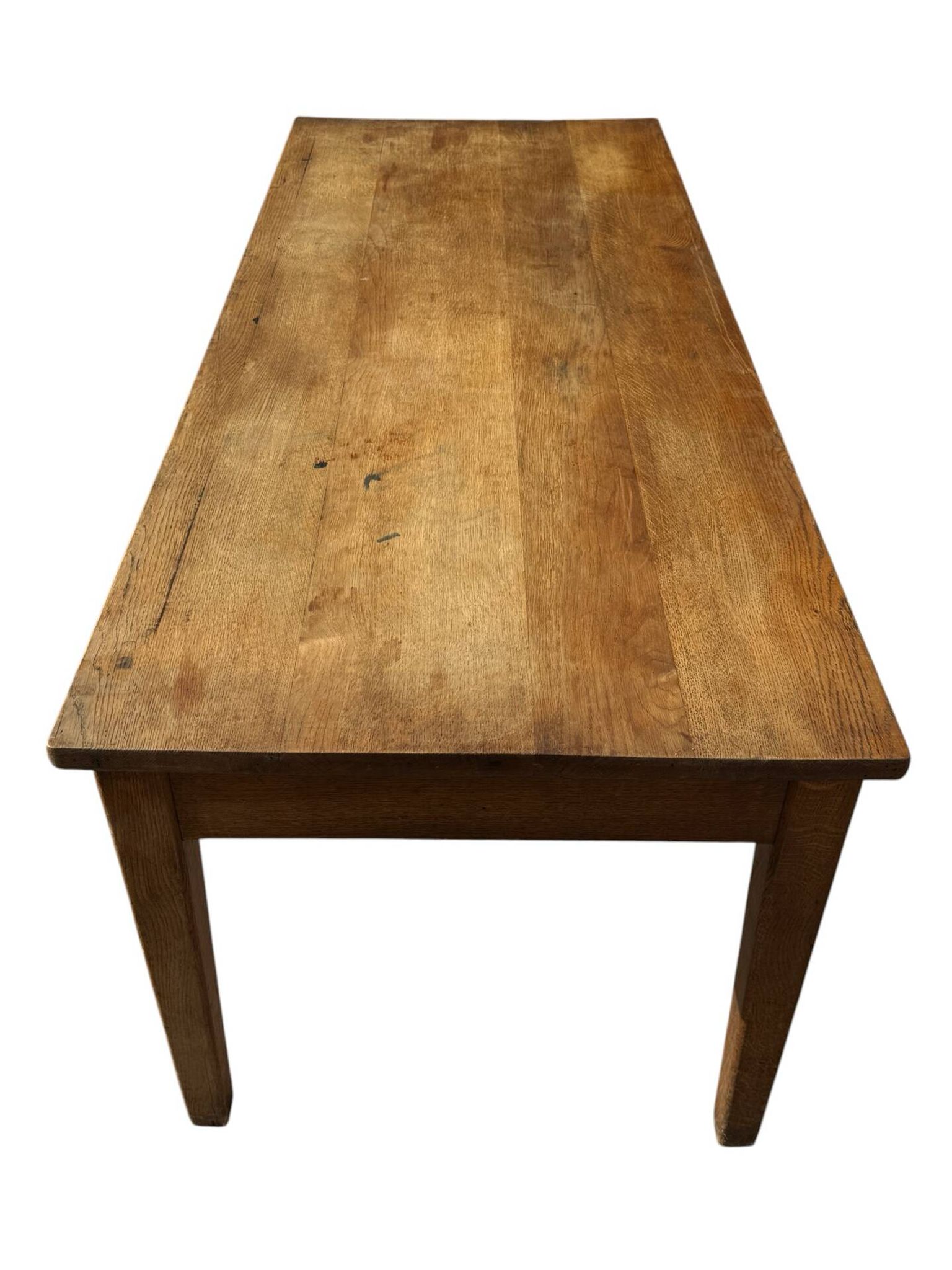 Table de ferme en Chêne 1900 France 2 tiroirs
