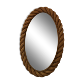 Miroir ovale en corde