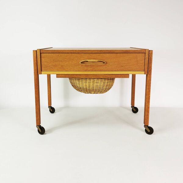 Table mobile du milieu du siècle, Danemark, années 1960.
