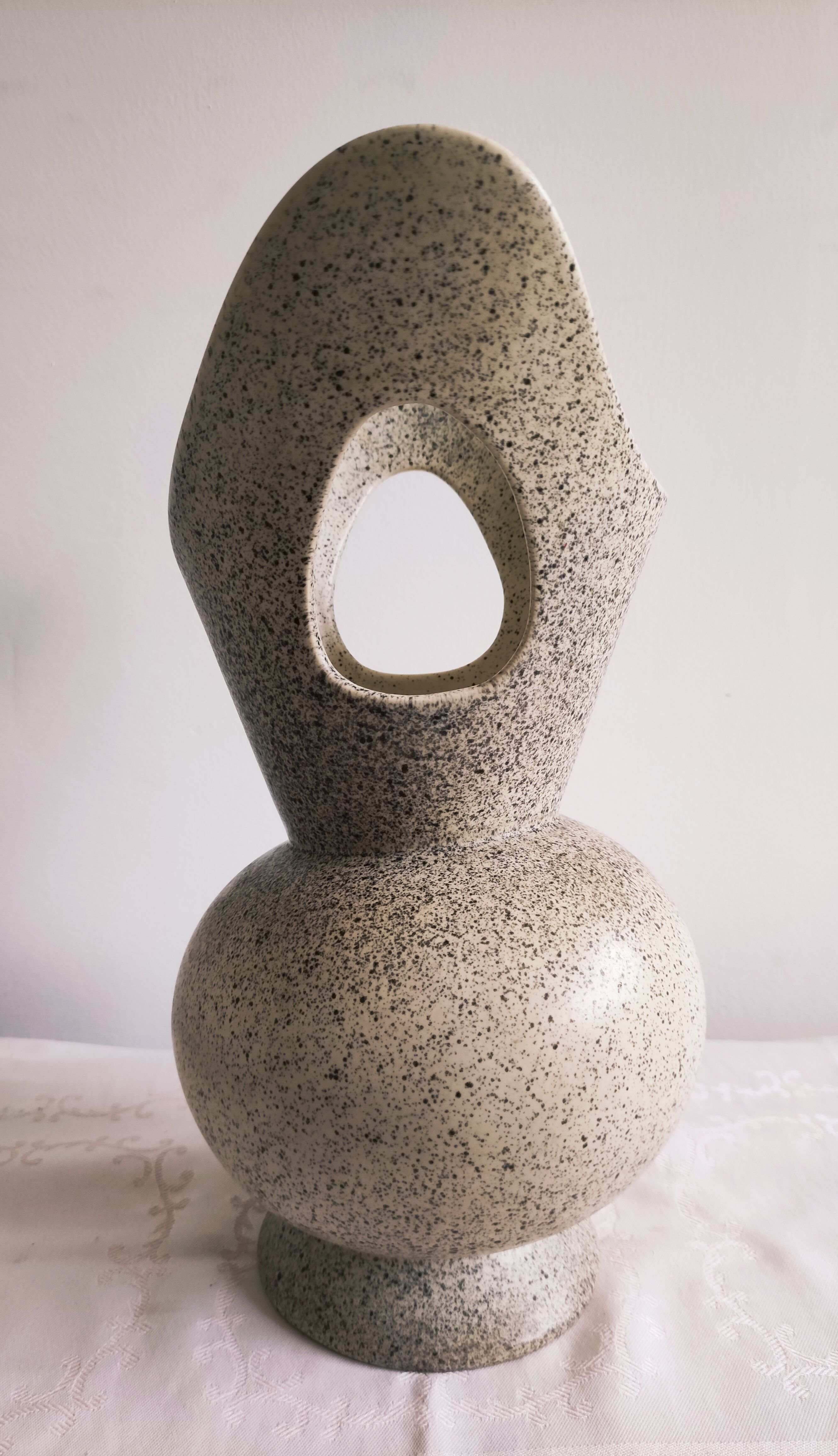 Vintage vase of helical shape