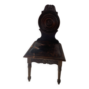 Chaise bois et assise - cuir