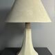 Midcentury suede leather large mushroom table lamp, 1960s-1970s