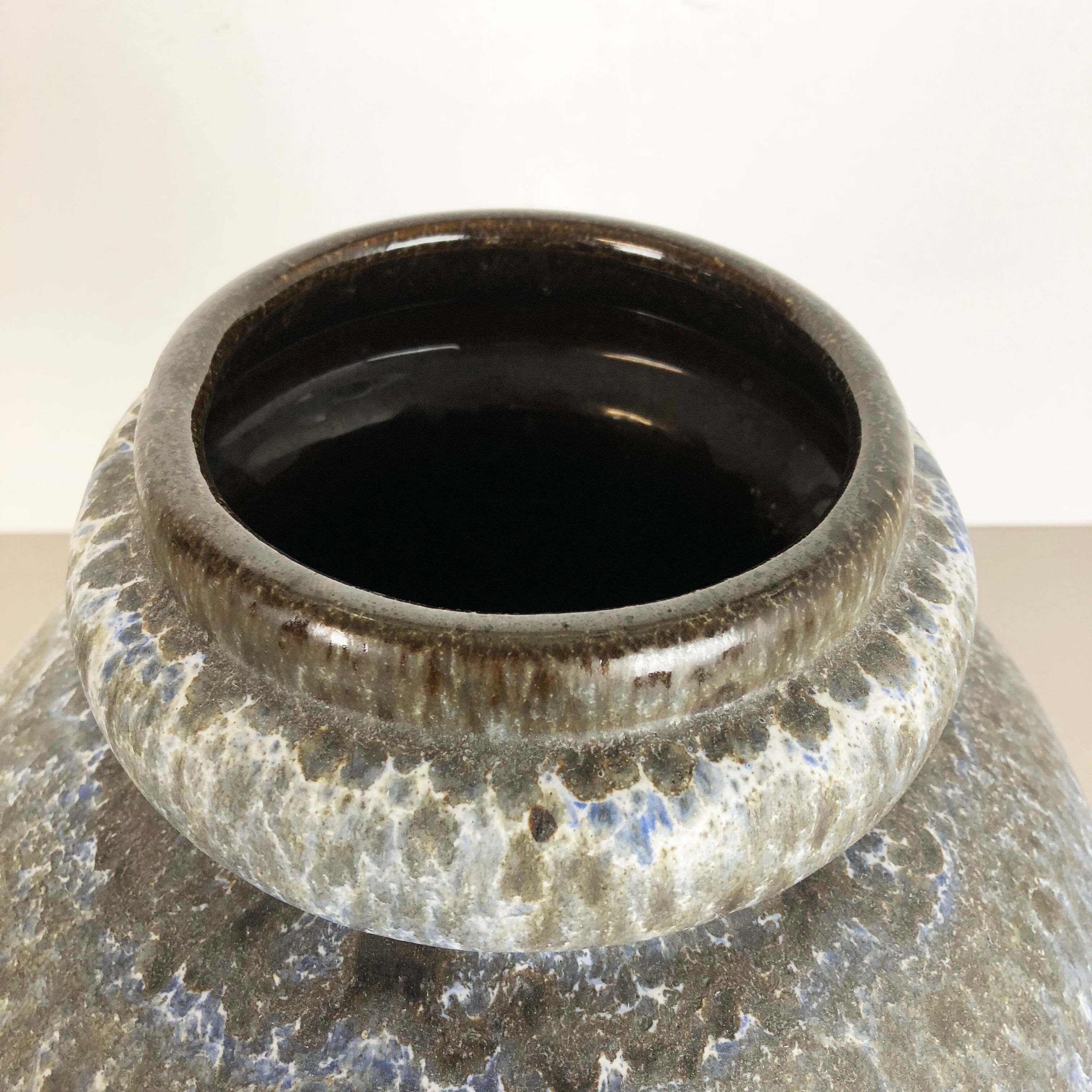 Pottery fat lava multicolor 286-42 vase made by Scheurich, 1970s