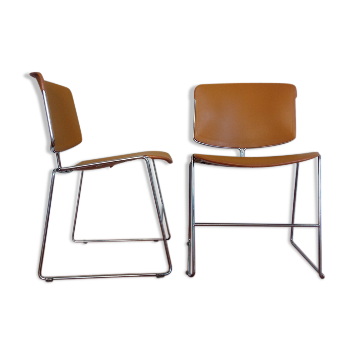 Pair of Max Stacker chairs for Steelcase strafor